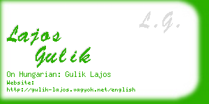 lajos gulik business card